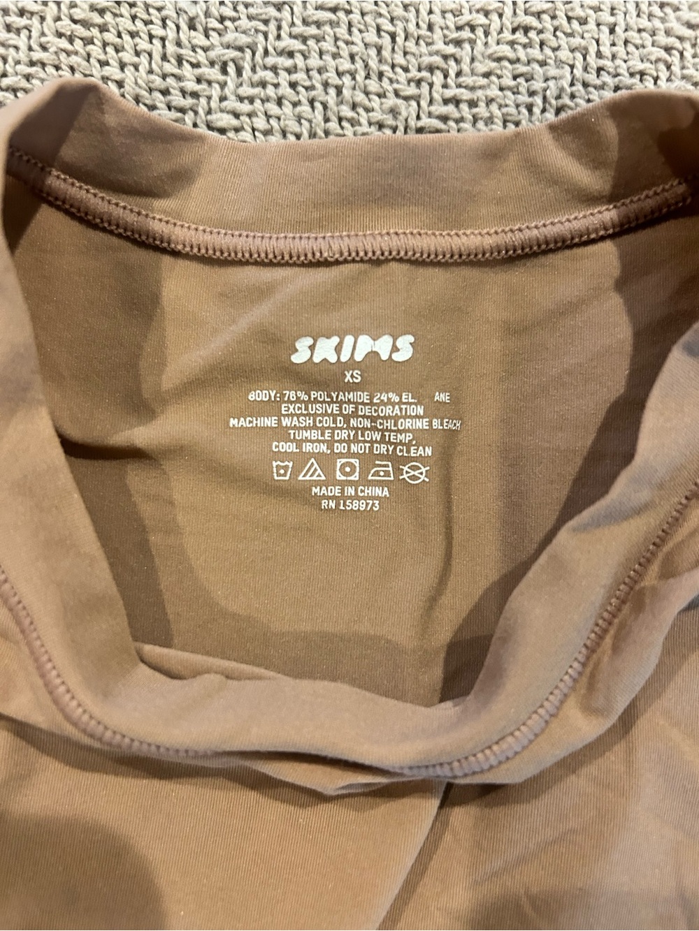 SKIMS Brown Seamless top